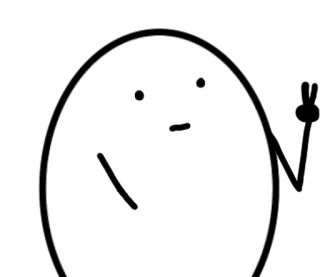 🥚 Blob, Desenho animado, Simples, Fofo, Personagem telegram sticker