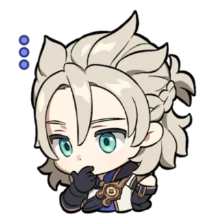 🤔 Albedo Genshin Impact Anime, Charakter, Videospiel, Genshin Impact whatsapp sticker