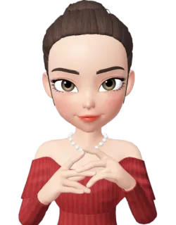 😐 zepeto, avatar, 3d, desenho animado, feminino, mulher, arte digital telegram sticker
