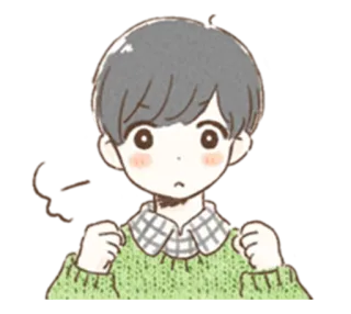 😶 chłopak, słodki, anime, dziecko, portret telegram sticker