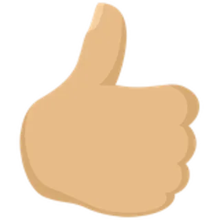 👍 Kciuk w górę, Gest ręki, Lubię to, Pozytywny, Zgoda, Aprobata telegram sticker