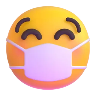 😷 อิโมจิ, หน้ากาก, โควิด, โคโรนาไวรัส, สุขภาพ telegram sticker