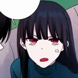 🔸 anime, girl, vampire, angry, cartoon, manga telegram sticker