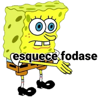 🙄 Spongebob esquece fodase spongebob, cartoon, meme, swear word, offensive telegram sticker