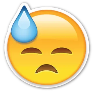 😓 emoji, sweat, anxious, worried, nervous, face, expression telegram sticker