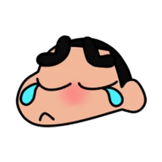 😥 pleurs, larmes, triste, émotion, dessin animé, animé whatsapp sticker