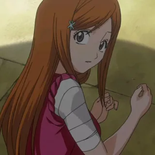 😧 Orihime Inoue Bleach anime, manga, girl, character, Orihime, Bleach telegram sticker