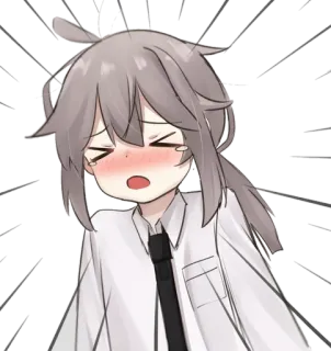 😫 anime, crying, embarrassed, cute, manga telegram sticker