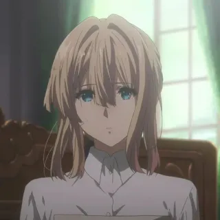☺️ Violet Evergarden Anime, Personaggio, Violet Evergarden, Illustrazione telegram sticker