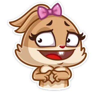 😏 Kartun, Kelinci, Binatang, Lucu, Stiker whatsapp sticker