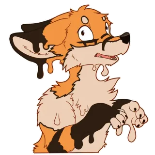 🦊 rubah, furry, kartun, binatang, imut telegram sticker