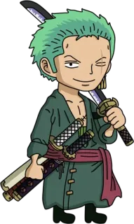 💖 Zoro One Piece Anime, One Piece, Zoro, Szermierz telegram sticker