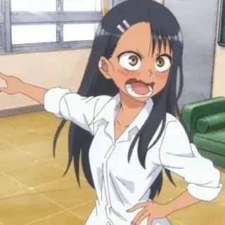 😡 Nagatoro Don't Toy with Me, Miss Nagatoro Anime, Manga, Nagatoro, Cartone animato, Personaggio, Ragazza telegram sticker