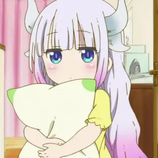 🍤 Kanna Kamui Miss Kobayashi's Dragon Maid 애니메이션, 드래곤, 귀여운, 칸나, 칸나 카무이 whatsapp sticker