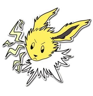 😒 Jolteon Pokemon Jolteon, Pokémon, elétrico, videogame, personagem, desenho animado telegram sticker