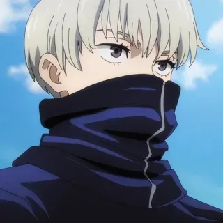 😕 Toge Inumaki Jujutsu Kaisen Toge Inumaki, Jujutsu Kaisen, anime, manga, character, cursed speech, high school, sorcerer telegram sticker