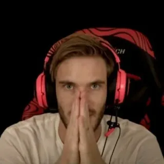 🙏 PewDiePie PewDiePie, streamer, youtuber, gaming, internet personality, influencer telegram sticker