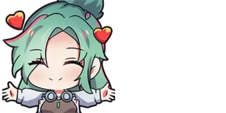 🥰 chibi, anime, cute, character, hearts, kawaii, sticker telegram sticker