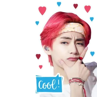 😮 Cool! K-Pop, Айдол, Сердце, Круто whatsapp sticker
