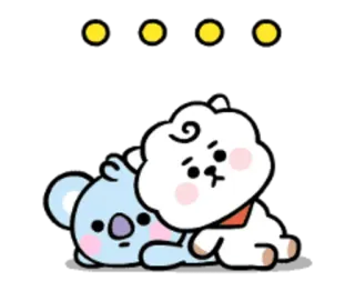 💬 Desenho animado, Fofo, Kawaii, Abraço, Sonolento telegram sticker