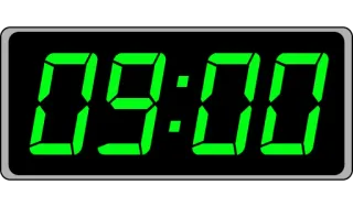 📟 09:00 time, digital clock, numbers telegram sticker
