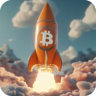 🫥 Bitcoin, Cripto, Cohete, Finanzas, Moneda, Inversión, Digital telegram sticker