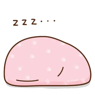 💤 Zzz... schlafend, zzz, rosa, blob, niedlich, Cartoon telegram sticker