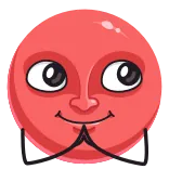 😈 Эмодзи, Румянец, Застенчивый, Милый, Красный telegram sticker