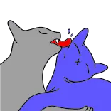 🐱 cat, kiss, animal, cute, pet telegram sticker