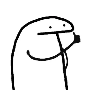❤️ boneco palito, polegar para cima, desenho simples telegram sticker