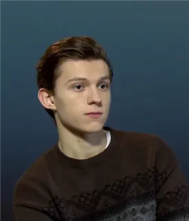 😐 Tom Holland actor, celebrity, man, portrait whatsapp sticker
