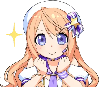 🌟 Anime meisje, Cartoon, Kawaii, Leuk, Personage, Sticker telegram sticker