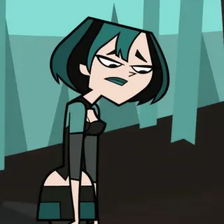 🖇 Gwen Total Drama カートゥーン, グウェン, トータルドラマ, キャラクター, ティーン, エモ telegram sticker