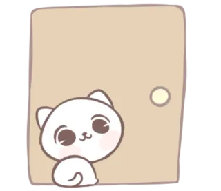 🙂 gato, porta, fofo, animal telegram sticker