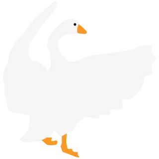 💪 ガチョウ, ピクセルアート, 動物, 鳥 telegram sticker