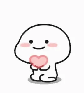 😂 Desenho animado, Fofo, Coração, Amor, Amigável, Blob, Kawaii whatsapp sticker