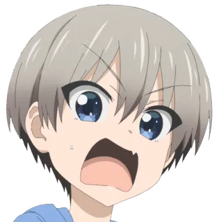 😧 Uzaki Hana Uzaki-chan Wants to Hang Out! Аниме, Манга, Милая, Девушка, В шоке, Удивлена, Узаки-чан telegram sticker