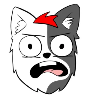 😨 животное, мультфильм, иллюстрация, стикер, персонаж, выражение telegram sticker