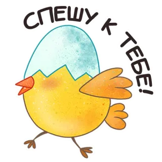 🏃‍♀️ СПЕШУ К ТЕБЕ!! 병아리, 부활절, 달걀, 달리기, 귀여운 whatsapp sticker