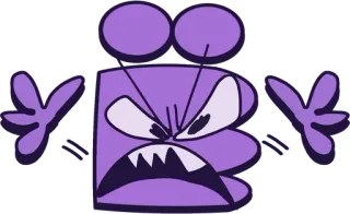 😡 angry, monster, eyes, monster, teeth telegram sticker