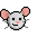 ✌️ 鼠标, 像素画, 动物, 贴纸, 可爱 telegram sticker
