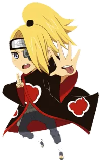 😠 Deidara Naruto อนิเมะ, เดอิดาระ, นารูโตะ, แสงอุษา, นินจา telegram sticker
