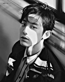 🥀 homme, portrait, personne, noir et blanc, mode, sérieux telegram sticker