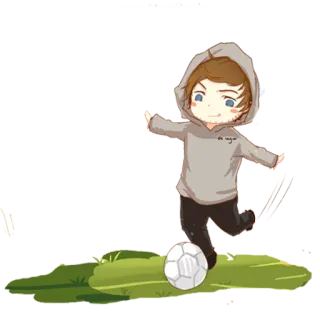 ⚽ sticker, soccer, cartoon, anime, football, chibi telegram sticker
