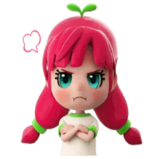 😡 irritado, desenho animado, chateado, aborrecido, frustrado, personagem telegram sticker