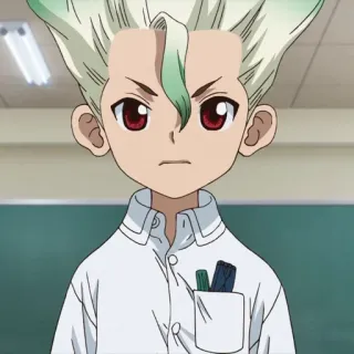 🥬 Ishigami Senku Dr. Stone Аниме, Персонаж, Сенку, Dr. Stone whatsapp sticker