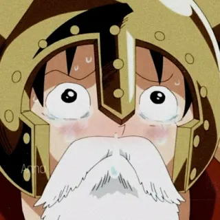 🍖 Luffy One Piece 애니, 원피스, 루피, 울음, 슬픔, 스티커 telegram sticker