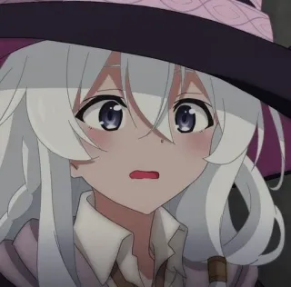 😭 动漫, 女孩, 女巫, 帽子, 魔法, 可爱 telegram sticker