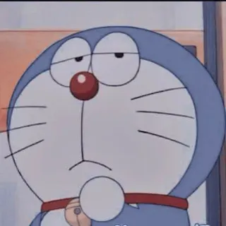 💖 Doraemon Doraemon, anime, desenho animado, gato, robô, triste, entediado telegram sticker
