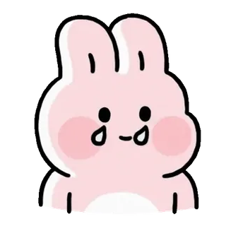 ⭐ 兔子, 小兔子, 卡通, 可爱, 动物, 粉色 telegram sticker